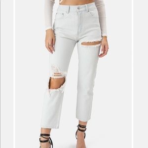 Adika Light Wash Ripped Jeans